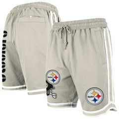 Pittsburgh Steelers New Era Stone Multi Patch Shorts - Light Beige on sale