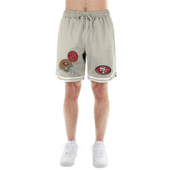 San Francisco 49ers New Era Stone Multi Patch Shorts - Light Beige discount
