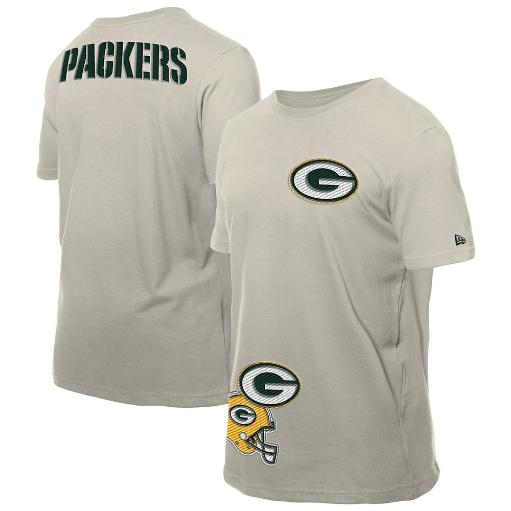 Green Bay Packers New Era Multi Patch T-Shirt - Light Beige cheap