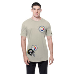 Pittsburgh Steelers New Era Multi Patch T-Shirt - Light Beige discount