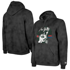 New York Jets New Era Identity Helmet Enzyme Washed Pullover Hoodie - Black sale
