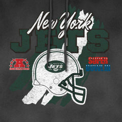 New York Jets New Era Identity Helmet Enzyme Washed Pullover Hoodie - Black sale