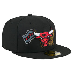 Chicago Bulls State Stitch 59FIFTY Fitted Hat - Black shop