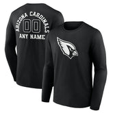 Arizona Cardinals Personalized Name & Number Monochrome Long Sleeve T-Shirt - Black outlet