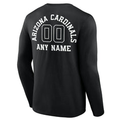 Arizona Cardinals Personalized Name & Number Monochrome Long Sleeve T-Shirt - Black outlet