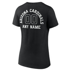 Arizona Cardinals Women's Personalized Name & Number Monochrome V-Neck T-Shirt - Black for sale