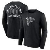 Atlanta Falcons Personalized Name & Number Monochrome Long Sleeve T-Shirt - Black online