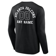 Atlanta Falcons Personalized Name & Number Monochrome Long Sleeve T-Shirt - Black online