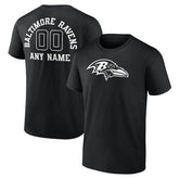 Baltimore Ravens Personalized Name & Number Monochrome T-Shirt - Black discount