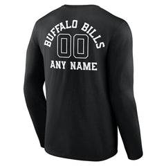 Buffalo Bills Personalized Name & Number Monochrome Long Sleeve T-Shirt - Black online