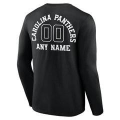 Carolina Panthers Personalized Name & Number Monochrome Long Sleeve T-Shirt - Black online