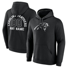 Carolina Panthers Personalized Name & Number Pullover Hoodie - Black discount