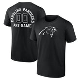 Carolina Panthers Personalized Name & Number Monochrome T-Shirt - Black outlet