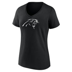 Carolina Panthers Women's Personalized Name & Number Monochrome V-Neck T-Shirt - Black outlet