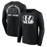 Cincinnati Bengals Personalized Name & Number Monochrome Long Sleeve T-Shirt - Black online