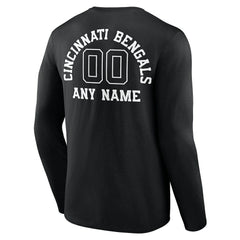 Cincinnati Bengals Personalized Name & Number Monochrome Long Sleeve T-Shirt - Black online