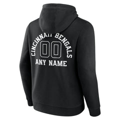 Cincinnati Bengals Personalized Name & Number Pullover Hoodie - Black discount