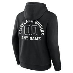 Cleveland Browns Personalized Name & Number Pullover Hoodie - Black discount