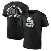 Cleveland Browns Personalized Name & Number Monochrome T-Shirt - Black outlet