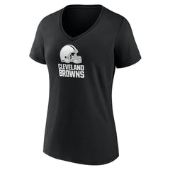 Cleveland Browns Women's Personalized Name & Number Monochrome V-Neck T-Shirt - Black cheap