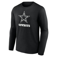Dallas Cowboys Personalized Name & Number Monochrome Long Sleeve T-Shirt - Black cheap