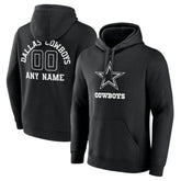 Dallas Cowboys Personalized Name & Number Pullover Hoodie - Black discount