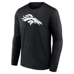 Denver Broncos Personalized Name & Number Monochrome Long Sleeve T-Shirt - Black for sale