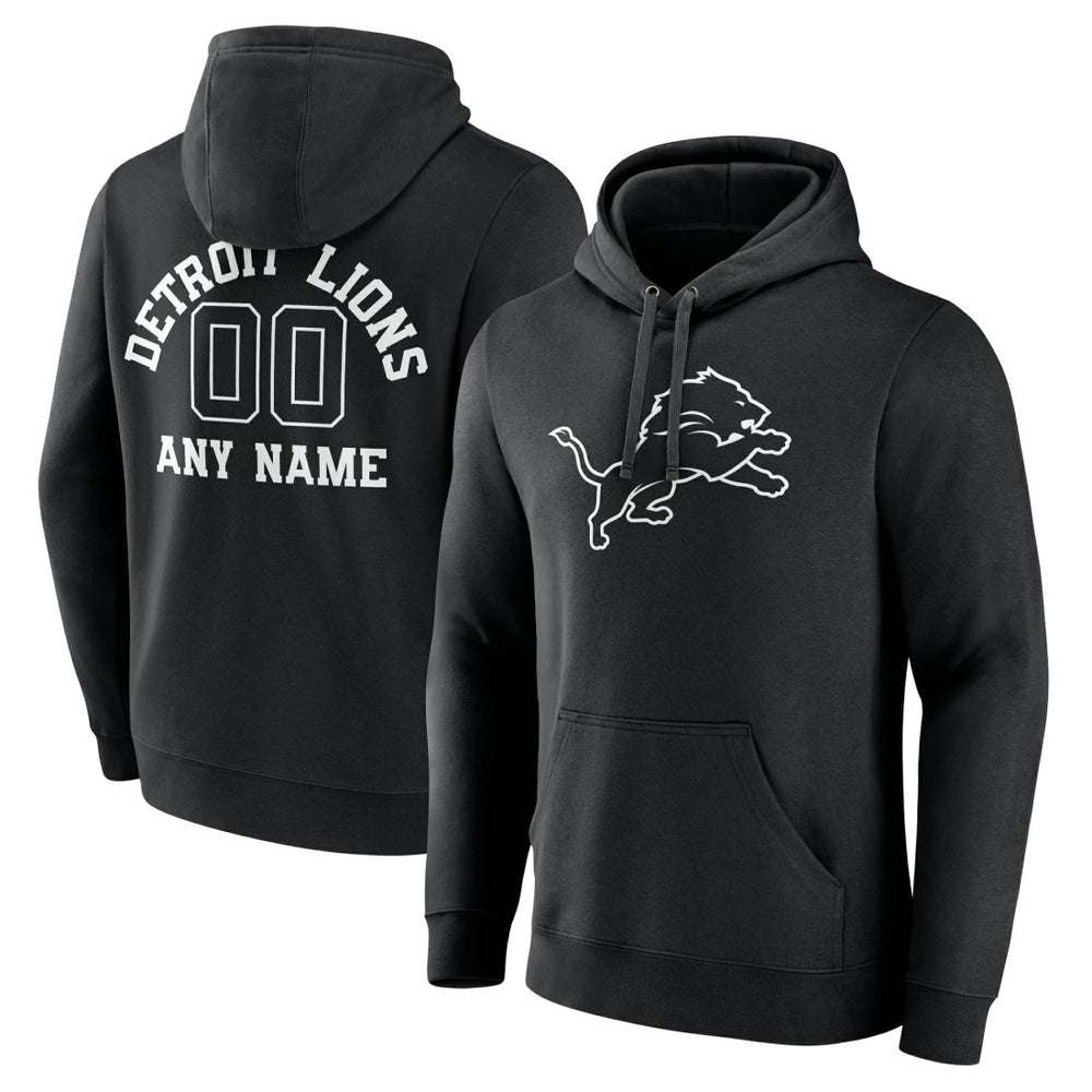 Detroit Lions Personalized Name & Number Pullover Hoodie - Black outlet