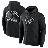 Houston Texans Personalized Name & Number Pullover Hoodie - Black on sale