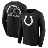 Indianapolis Colts Personalized Name & Number Monochrome Long Sleeve T-Shirt - Black online