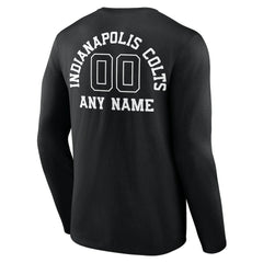 Indianapolis Colts Personalized Name & Number Monochrome Long Sleeve T-Shirt - Black online