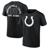 Indianapolis Colts Personalized Name & Number Monochrome T-Shirt - Black outlet