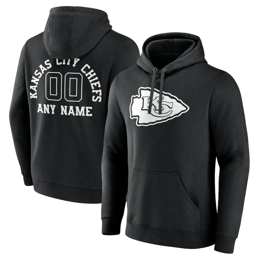 Kansas City Chiefs Personalized Name & Number Pullover Hoodie - Black sale