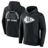 Kansas City Chiefs Personalized Name & Number Pullover Hoodie - Black sale