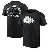 Kansas City Chiefs Personalized Name & Number Monochrome T-Shirt - Black for sale