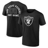 Las Vegas Raiders Personalized Name & Number Monochrome T-Shirt - Black for sale