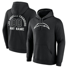Los Angeles Chargers Personalized Name & Number Pullover Hoodie - Black cheap