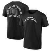 Los Angeles Chargers Personalized Name & Number Monochrome T-Shirt - Black outlet