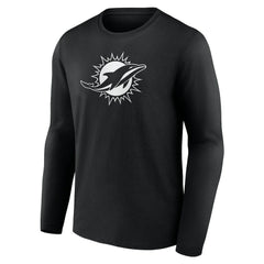Miami Dolphins Personalized Name & Number Monochrome Long Sleeve T-Shirt - Black online
