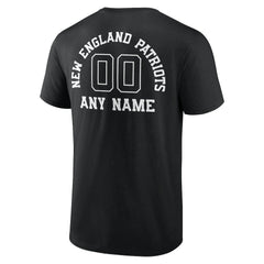 New England Patriots Personalized Name & Number Monochrome T-Shirt - Black for sale