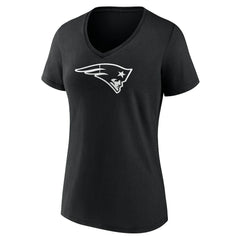 New England Patriots Women's Personalized Name & Number Monochrome V-Neck T-Shirt - Black online