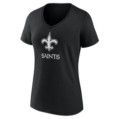 New Orleans Saints Women's Personalized Name & Number Monochrome V-Neck T-Shirt - Black discount