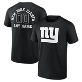 New York Giants Personalized Name & Number Monochrome T-Shirt - Black cheap