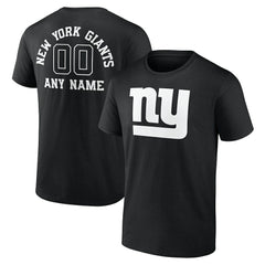 New York Giants Personalized Name & Number Monochrome T-Shirt - Black cheap