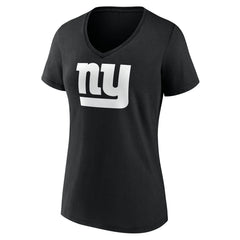 New York Giants Women's Personalized Name & Number Monochrome V-Neck T-Shirt - Black on sale