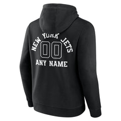 New York Jets Personalized Name & Number Pullover Hoodie - Black for sale