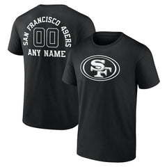 San Francisco 49ers Personalized Name & Number Monochrome T-Shirt - Black cheap