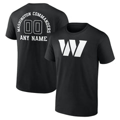 Washington Commanders Personalized Name & Number Monochrome T-Shirt - Black on sale