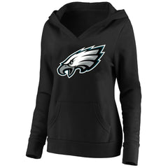 Philadelphia Eagles Women's Plus Size V-Neck Pullover Hoodie - Black discount