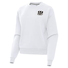 Cincinnati Bengals Antigua Women's Victory Pullover Sweatshirt - White discount